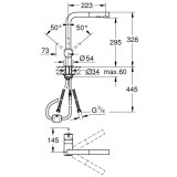 Μπαταρία για νιπτήρα με βαλβίδα BRASS KLICK